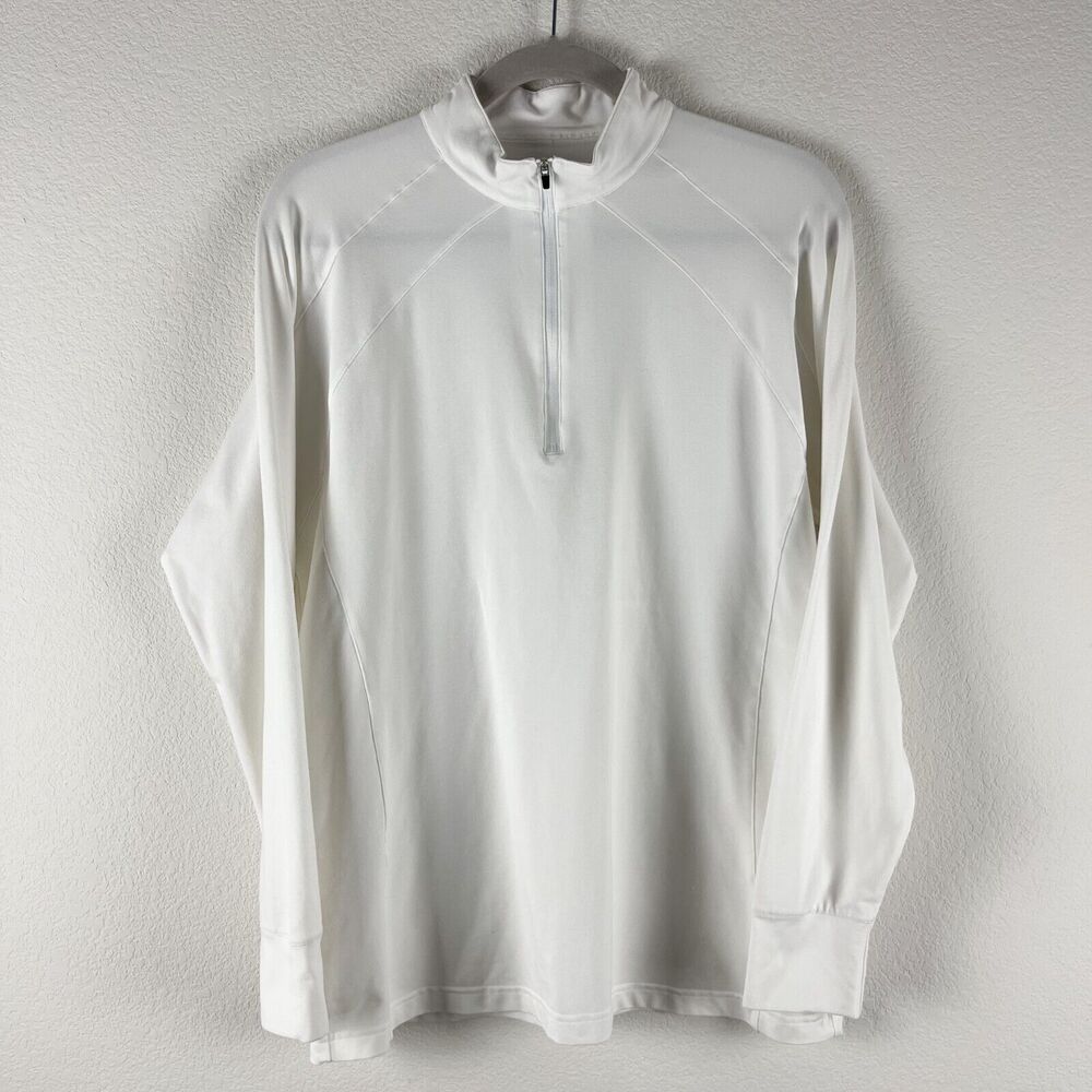 Sunice Sport Super Lite FX Golf Pullover Mens XL White 1/4 Zip Thermo‎ Cool